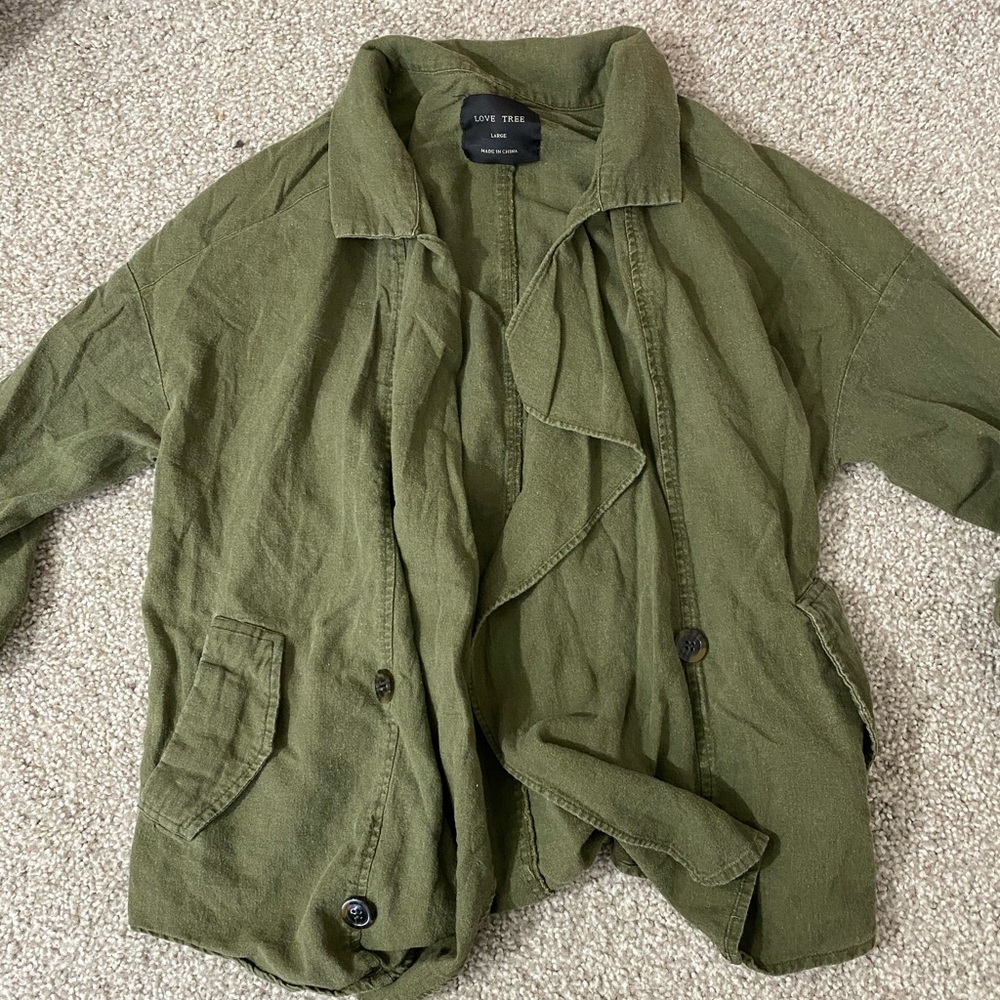 Military green top